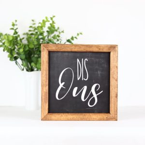 Farmhouse Style Wooden Sign – Framed Home Décor 20 x 20 cm "Dis Ons"